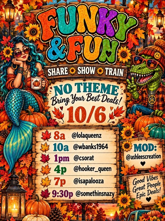 Funky & Fun Other - 10/6 Funky & Fun Share Show Train 8am- Late